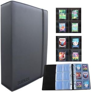 TURKRA Toploaders Binder with 25 Pages, 3-Ring Top Loaders Holder Album Holds 150 3" x 4" Standard Toploaders Hard Holders(Black)