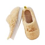 CLOST & TWON cotton slipper for women autumn and winter home use for couple indoor Soft comfortable Sole slippers (1 pair) yellow