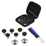 Bewinner Replacement Button Kit for PS4/ XBOX ONE Game Controller Mini Mobile Joystick Thumb Stick Cap Set Portable Repair Kits with Canvas Cloth Case Magnetic Button