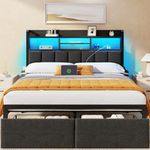Furnulem Queen Bed Frame with Stora