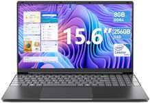 Naclud Laptop 15.6 Inch Laptop 8GB RAM 256GB SSD Storage(TF Card 512GB), Intel Celeron, Full Size Keyboard, PC Notebook with 2xUSB 3.2, Dual Band WiFi, Bluetooth 4.2