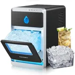 EUHOMY LunaArc™ Crescent Ice Maker Countertop, 1600Pcs/Day, Ready in 12Mins, Auto Deep Cleaning, Timer, Portable Ice Maker Machine with Clear Ice Cubes for Whiskey/Coffee/Soft Drinks