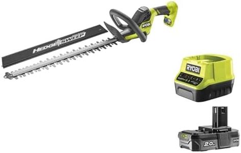 RYOBI ONE+ Akku-Heckenschere RY18HT45A-120, 18Volt, Li-Ionen Akku 2.0Ah, Black, Industrial, Wireless, Reciprocating Hedge Trimmer