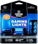 KontrolFreek Gaming Lights: LED Strip Lights, USB Powered with Controller, 3M Adhesive for TV, Console, PC, Wall (12 Ft)