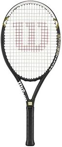 Wilson Hyper Hammer 5.3 Strung Tennis Racket (Black/White, 4 3/8)