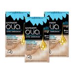 Garnier Olia Hair Lightener, B+++ Ultra Lightener, Hair Colour without Ammonia with Nourishing, Natural Oils, Full Grey Hair Coverage, Up to 8 Levels of Lightening, Super Blonde Extreme - 3 x 1 Piece