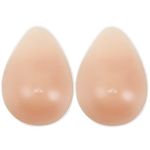 Vollence One Pair C Cup Teardrop Silicone Breast Forms Fake Boobs Transgender Cosplay Crossdresser Mastectomy Prosthesis Bra Enhancer Inserts Bra Pads Nude