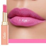 Oulac Moisturising Lipstick Pink - Moisture Shine Hydrating Lipstick & Tinted Lip Balm for Dry Lips, Medium Coverage Lip Colour | Juicy Look, Glossy Finish, Vegan, Cruelty-Free, She Pop (06)