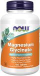 NOW Supplements, Magnesium Glycinate 100 mg, Highly Absorbable Form, 180 Tablets