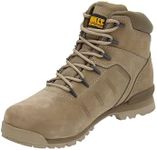DEWALT Carlisle Men's Nubuck Leather, Steel Safety Toe, Lightweight Work Boot, Stone, UK8