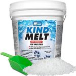 HARRIS Kind Melt Pet Friendly Ice Melt, Fast Acting 100% Pure Magnesium Chloride Formula for Snow and Ice, 15lb with Scoop Included Inside Bucket