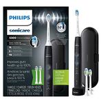 PHILIPS Adult Sonicare Protectiveclean 5300 Rechargeable Electric Toothbrush-Plaque Control With Pressure Sensor, Up To 2 Weeks Operating Time, 1 count,Black