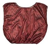 Champion Sports Youth Mesh Practice Scrimmage Vest, Maroon (Pack of 12)