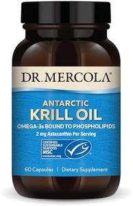 Dr. Mercola Antarctic Krill Oil, 30 Servings (60 Capsules), Dietary Supplement, Support Organ, Bone and Joint Health, Non GMO, MSC Certified