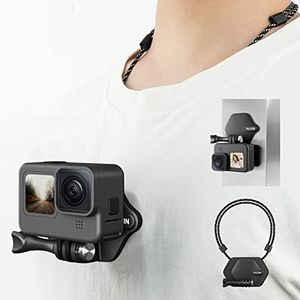 TELESIN 360 Magnetic Mount Chest Mount with Neck Strap Necklace Lanyard Body Accessories for GoPro Max Hero 11 10 9 8 7 Insta360 X3 GO3 DJI Action 3 4