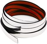 Metallic Silver Flexible PVC Decor Trim Tape - Self Adhesive Mirror Like Silver Metallic Decorative Trim for Wall, Mirror, Door, Wardrobe (1/2 in X 16.4 FT)