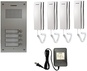 Commax 4-Apartment Building Audio Intercom Set