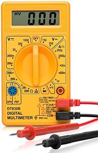 HILTEX 40508 Digital Multimeter Diode & Transistor Tester AC DC Volt Test Voltmeter, Automotive Multimeter Meter Tester, Measure Voltage Test, Car Battery Tester, Analog Multimeter Kit, Volt Meter