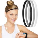 6 Pcs Sport Headband Thick Non-Slip Elastic Sport Headbands, Unisex Headbands for Women’s Hair, Elastic Silicone Grip Exercise Hair, Breathable Hairbands for Sweat-Wicking for Doing Workout, Yoga