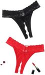 Avidlove Lace Cheeky Underwear for Women Comfortable Thong Panties Low Rise Hipster Panty Pack