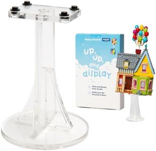 IMPRESA Acrylic Display Stand with Connector Feet for Lego Up House 43217, 360° View, Clear Acrylic Risers for Display Decorative Stand with Floating Effect, Ideal for Shelves and Desks, 4.5" x2⅞”