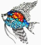 TX Fish Wall Hanging Decor Metal Colorful Fish Home Decor Sculpture Hanging Garden Decor Home Wall Decor Metal Home Decoration For Indoor Outdoor Backyard Living Room Bedroom Porch Patio Fence Art Decor