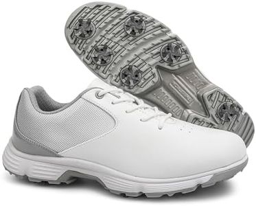 Mujer Zapatos De Golf, Impermeables Zapatillas De Golf Ligeras con Pinchos para Niñas, Zapatos De Golf Antideslizantes para Mujer para Entrenar Tallas 36-43 (40,Grey)