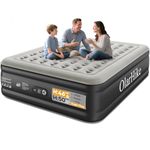 OlarHike Super King Size Airbed, Inflatable Mattress, Air Bed with Built in Pump, Blow Up Mattress, Folding Guest Bed Self Inflating with Flocked Surface for Camping and Home Use, 213cm x 182cm x 46cm