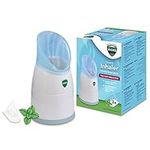 Vicks Portable Steam Inhaler - Suitable during Coughs, Colds or Blocked Noses - Compact - Easy to Use - Travel - Dishwashwer Safe - VapoPads with Essential Oils Included - V1300