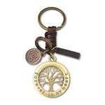 AuPra Tree of Life KeyRing Gifts Women & Men Leather KeyChain Girl & Boy Home Car Door Keys Holder Family Present