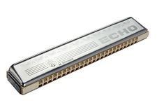 HOHNER 2509-C Echo 48 Tremolo Harmonica, Key of C, Stainless steel