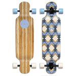 SOLA Bamboo Premium Graphic Design Complete Longboard Skateboard - 36 to 38 inch (Geometry)