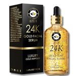 Hyaluronic Acid Serum 24K Gold, Luxurious Anti-Aging & Wrinkle Moisturizing Facial Essence with Firming Properties, 30 ml - for Radiant and Youthful Skin, by My Vital Keep Healthy