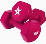 Yes4All Dumbbell Vinyl Coated - 10 lbs - Pink Yarrow - Pair