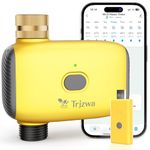 TRJZWA Irrigation Timer WiFi Water Timer, 2024 Newest Yellow Water Timers for Irrigation Compatible with Alexa and Google Home, Automatic Watering System for Garden/Pool/Orchard/Potted plants