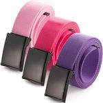 Mile High Life Cut To Fit Canvas Web Belt Size Up to 52" with Flip-Top Solid Black Military Buckle
