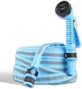 HERZO Tuyau d'Arrosage Flexible 30m, Anti-Torsion et Résistant, avec Pistolet d'Irrigation à 7 Jets, Idéal pour Jardin et Nettoyage (100FT)