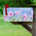 VWAQ Spring Flowers Magnetic Mailbox Cover - Summer Floral Decorative Magnet - MBM2