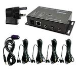 SZBJ IR repeater, IR remote repeater, infrared remote control extender kit BD108, four double headed IR emitters