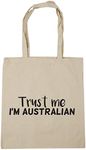 Hippowarehouse Trust me I'm Australian Tote Shopping Gym Beach Bag 42cm x38cm, 10 litres