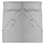 Cozysilk Sleeping Bag Liner - 100% Cotton Sleep Sacks Adults - Camping Sheets Hotel Travel Sheets with Full Length Tearaway Zipper (Light Grey, Double - 71 x 87 inch)