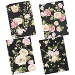 CrafTangles Decoupage Paper Pack - Black Floral Print (A4) - 4 sheets