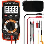 BTMETER BT-770S Multimeter Manual Ranging Electric Meter, for AC DC Volt Amp Ohm Capacitance Frequency with Continuity Tester, Auto Backlit for Automotive Hobbyist Electrical Home