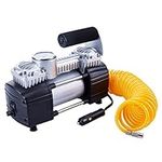 TIREWELL 12V Tire Inflator-Heavy Duty Double Cylinders Direct Drive Metal Pump 150PSI, Compressor with Battery Clamp and 5M Extension Air Hose, SUVs/Trucks/Vans/RVs