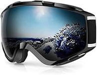 findway Ski Goggles, Skiing Goggles For Snowboard Jet Snow, For Women Men Ladies Youth Teen OTG Over Helmet Compatible, Anti-fog 101% UV Protection, Anti-glare Ski Goggles, For Skiing Snowboarding