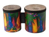 Remo Kids Percussion Bongo Drum - Fabric Rain Forest, 5'-6'