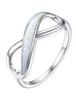 Suplight Sterling Silver Opal Rings October birthstone Cubic Zirconia Infinity Engagement Wedding Ring Eternity Fine Jewelry for Women Size 6