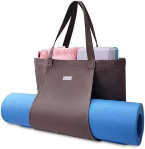 Cwokarb Yoga Mat Bag, Yoga Bags and Carriers Fits All Your Stuff, Yoga Tote Bag for Gym, Pilates, Workout, Beach, Travel and Office (Coffee)