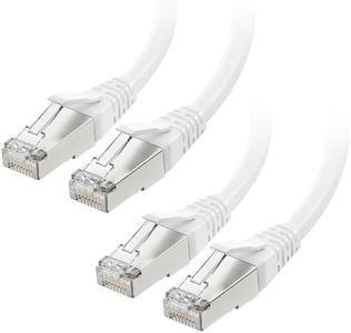 Cable Matters [Cat8 Certified] 2-Pack 40Gbps Shielded Cat 8 Ethernet Cable - 25ft, 2000Mhz Category 8 Ethernet Cord, Cat8 Cable for Gaming, White