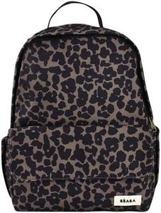 BÉABA Baby Changing Backpack Tokyo 21L – Unisex Diaper Bag for Mom and Dad, 9 Pockets, Insulated Bottle Pocket, Stroller Clips, Padded Changing Mat – Leopard